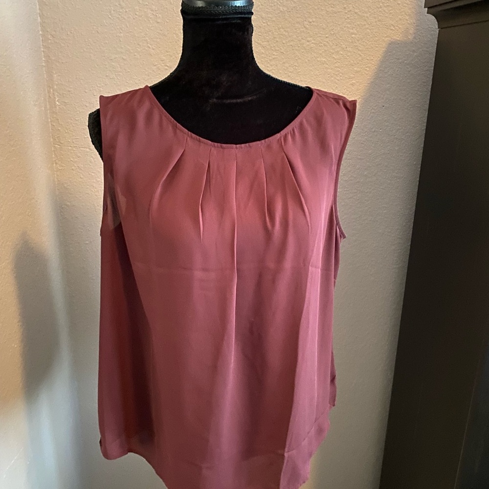 Worthington Sleeveless Blouse in Rose